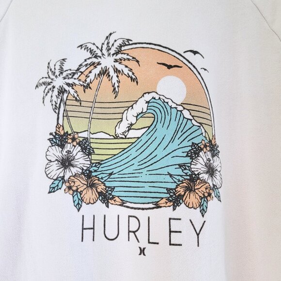 Hurley Leona Sweatshirt Crewneck Pullover Ivory | Relaxed Fit | Size: Small - Picture 4 of 7